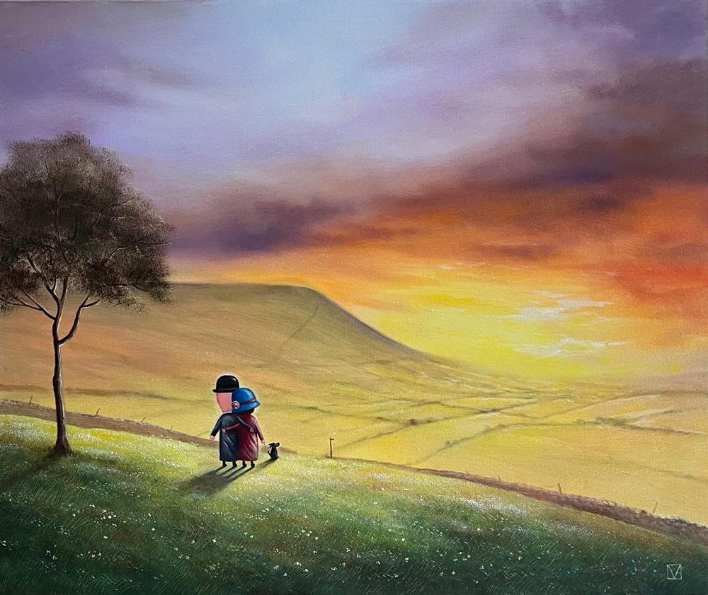 Michael Abrams - 'Pendle Sunset' - Framed Original Artwork