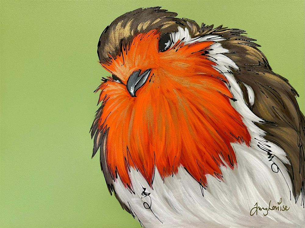 Amy Louise - 'Perched In My Heart' - Framed Original Art