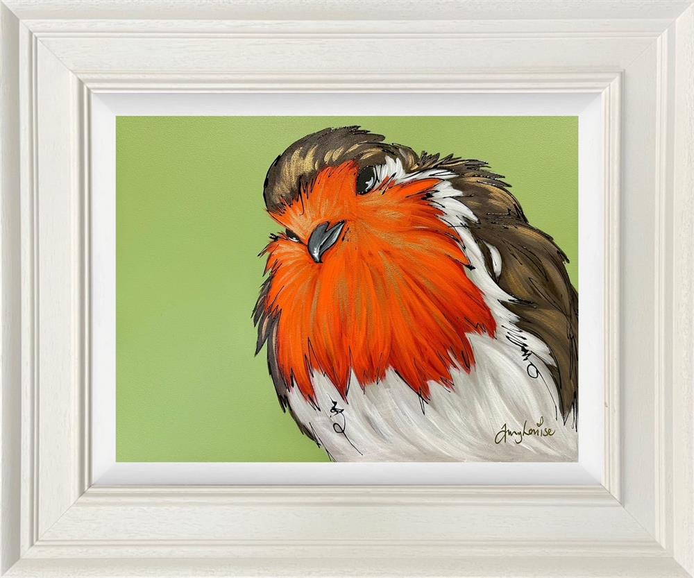 Amy Louise - 'Perched In My Heart' - Framed Original Art