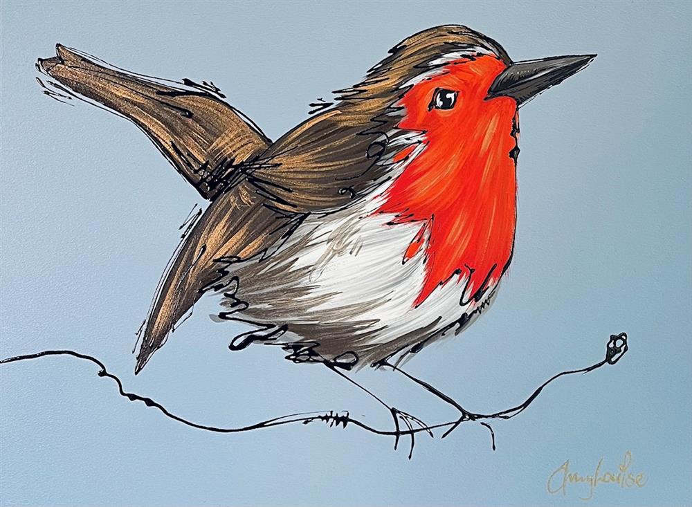 Amy Louise - 'Perched Perfect' - Framed Original Artwork