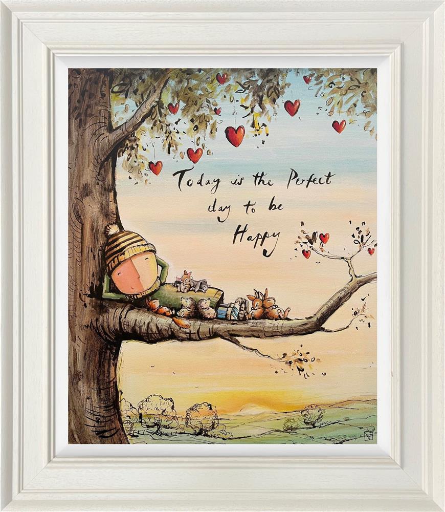 Michael Abrams - 'Perfect Day To Be Happy' - Framed Original Art