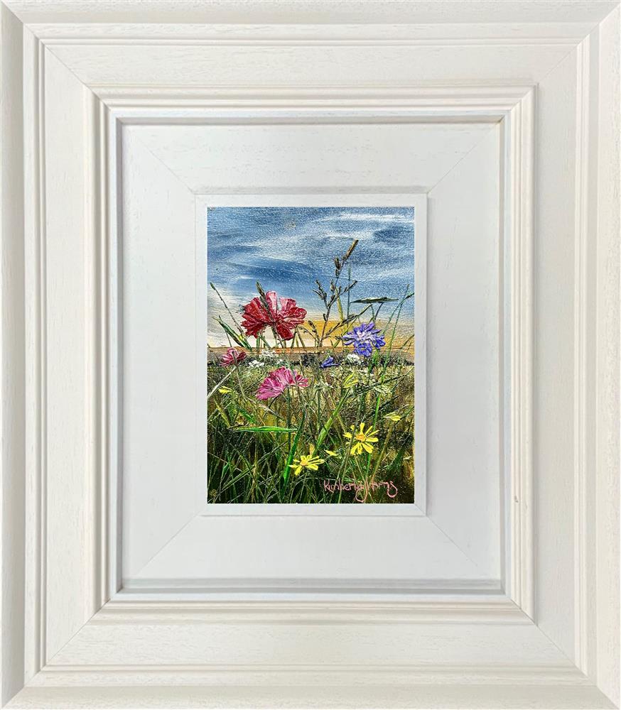 Kimberley Harris - 'Petal Bound Horizons' - Miniature size - Framed Original Art