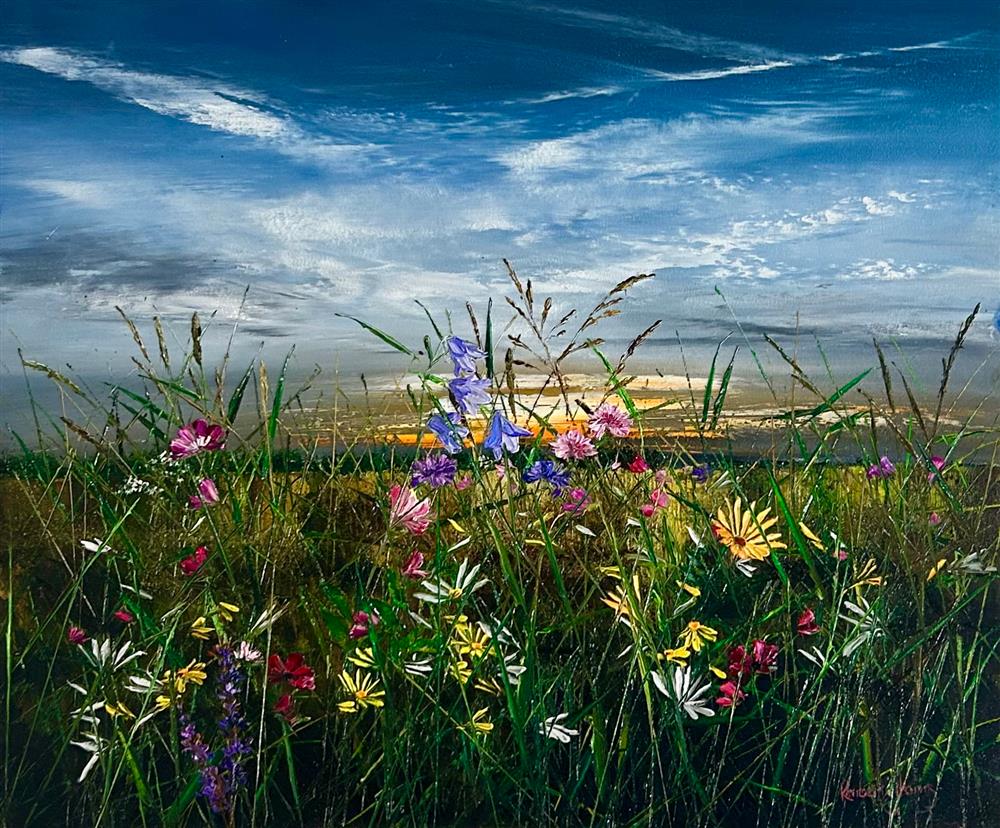 Kimberley Harris - 'Petals Adrift' - Framed Original Art