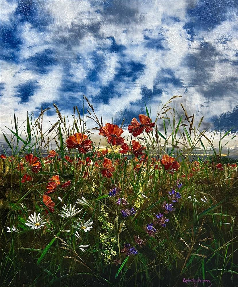 Kimberley Harris - 'Petals Against The Storm' - Framed Original Art
