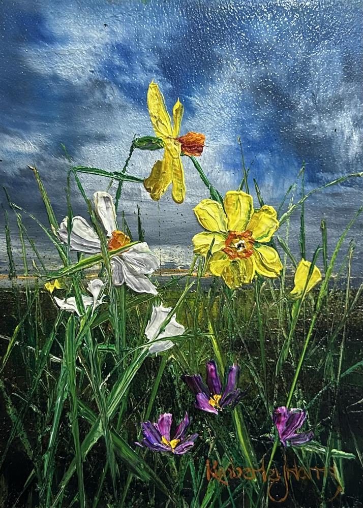 Kimberley Harris - 'Petals Like Stars' - Framed Original Art