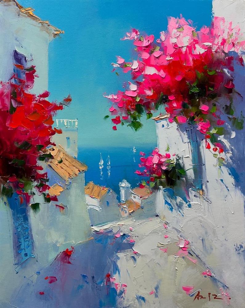 Aziz - 'Petals On The Wind' - Framed Original Artwork