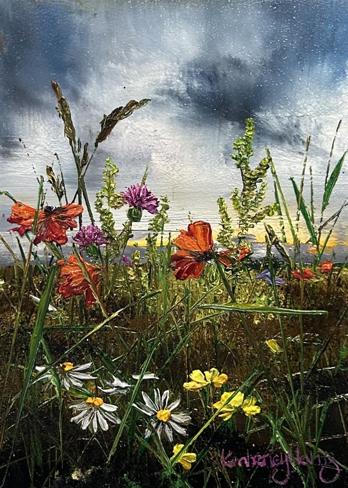 Kimberley Harris - 'Petal's And Passing Clouds' - Miniature series - Framed Original Art