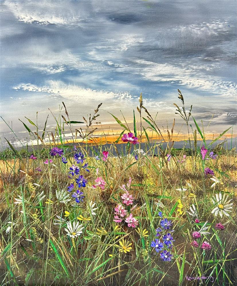 Kimberley Harris - 'Petals In The Breeze' - Framed Original Art