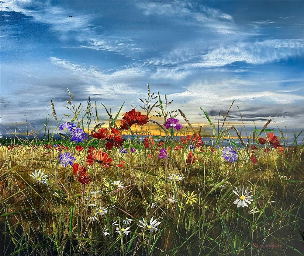 Kimberley Harris - 'Petals In The Wind' - Framed Original Art