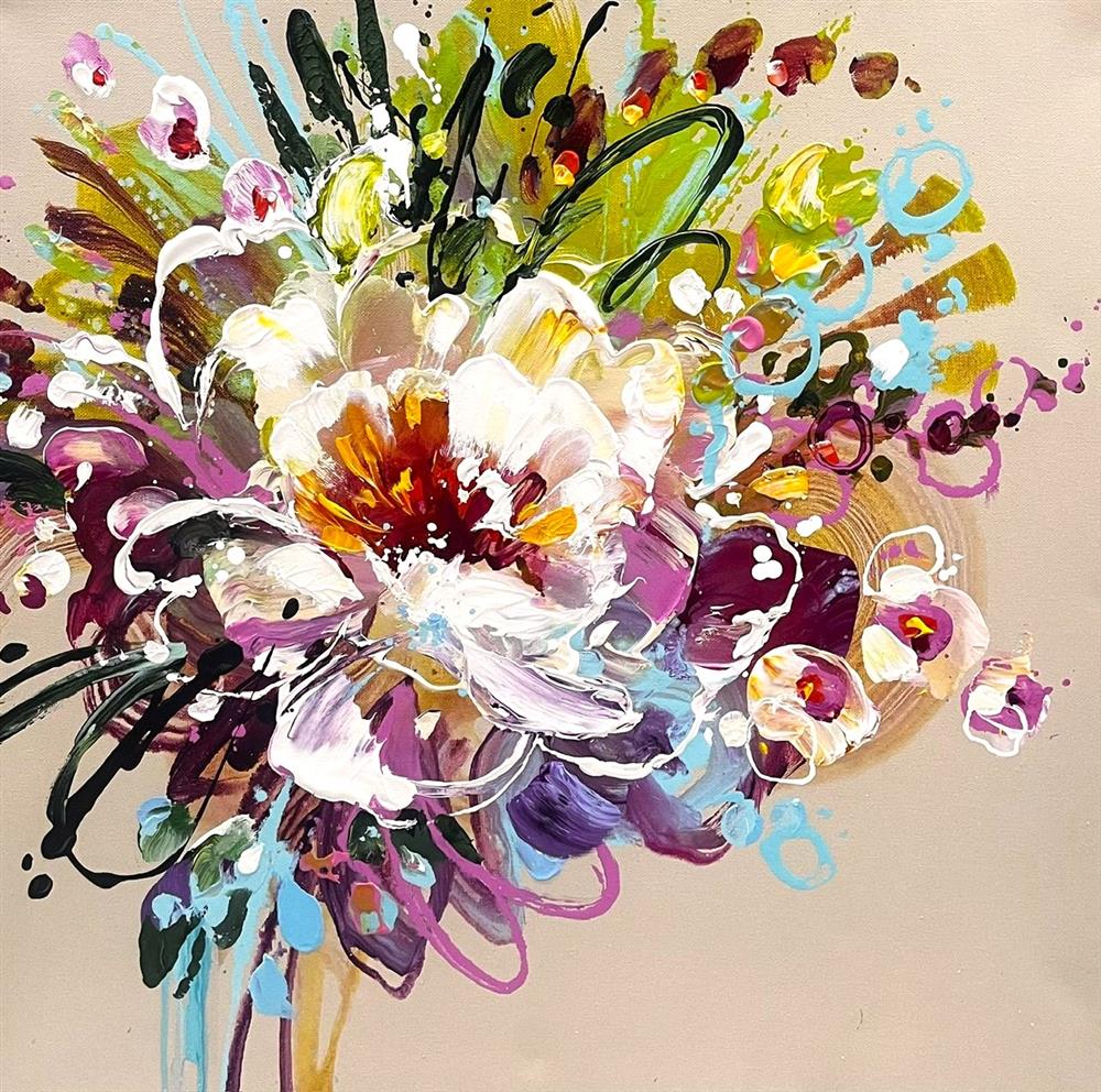 Anna Cher - 'Petals Of Serenity' - Framed Original Artwork