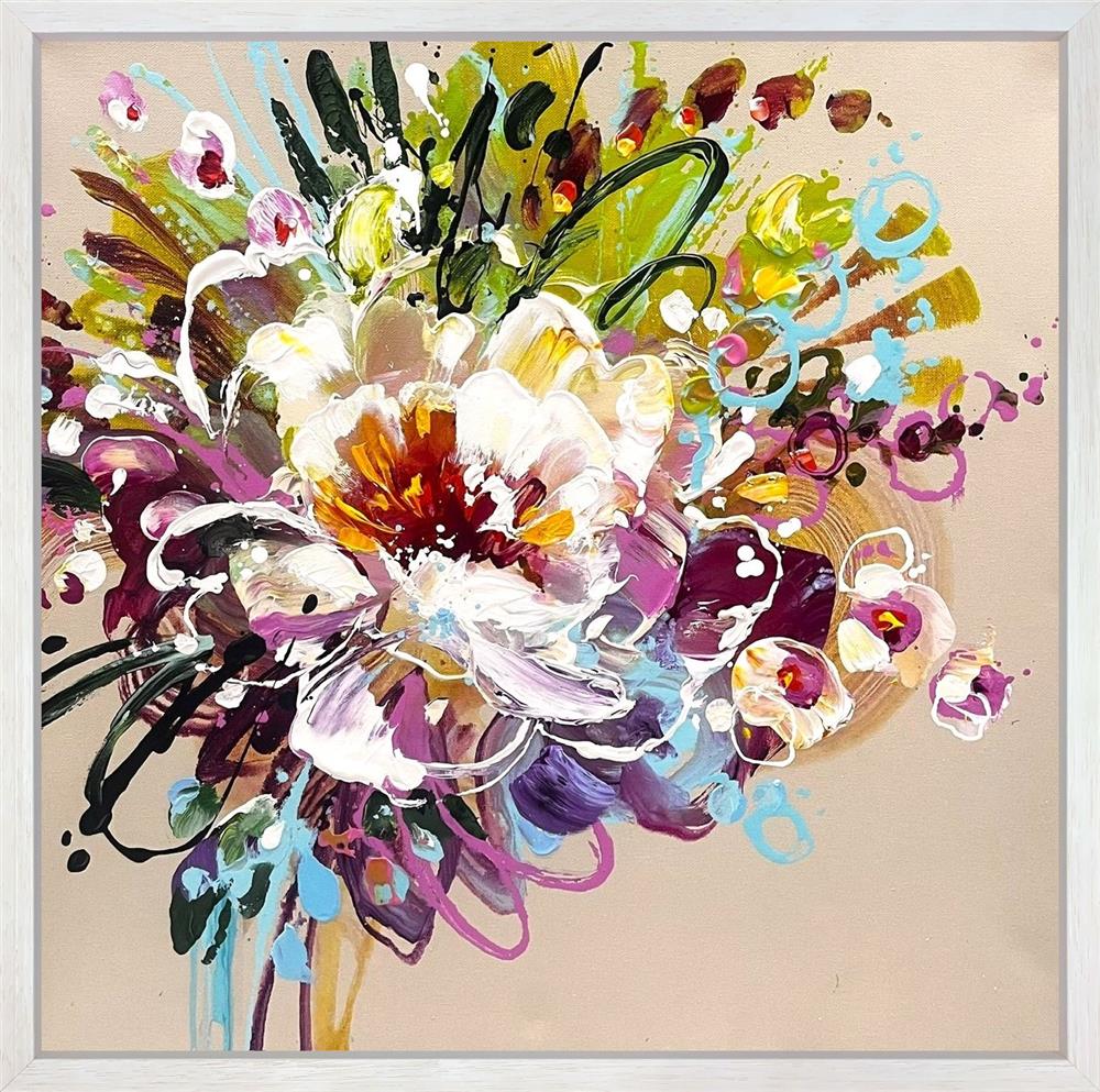Anna Cher - 'Petals Of Serenity' - Framed Original Artwork
