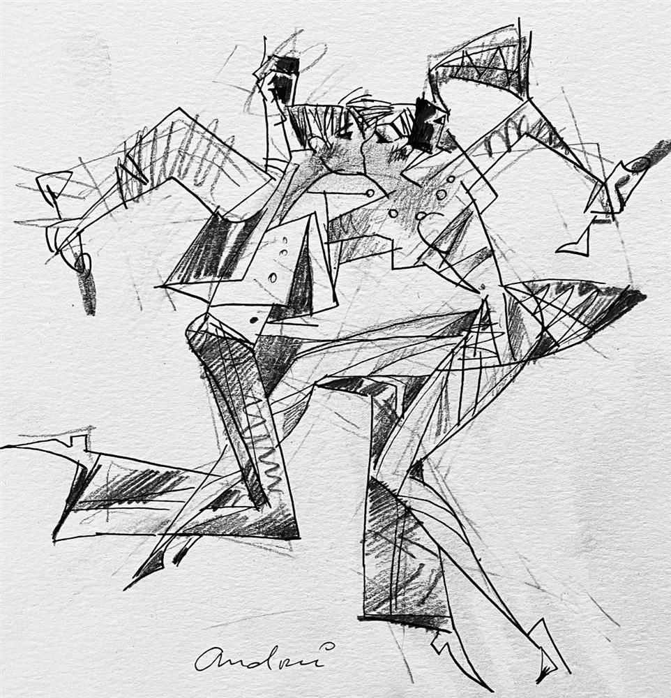 Andrei Protsouk - 'Picture Dance - Study' - Framed Original Art