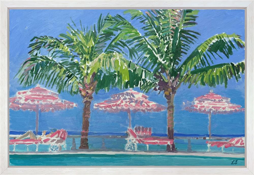 Leila Barton - 'Pink Parasols' - Framed Original Artwork