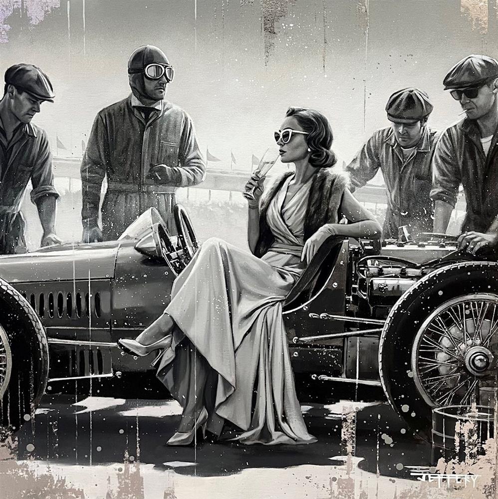 Ben Jeffery - 'Pit Stop!' - Framed Original Artwork