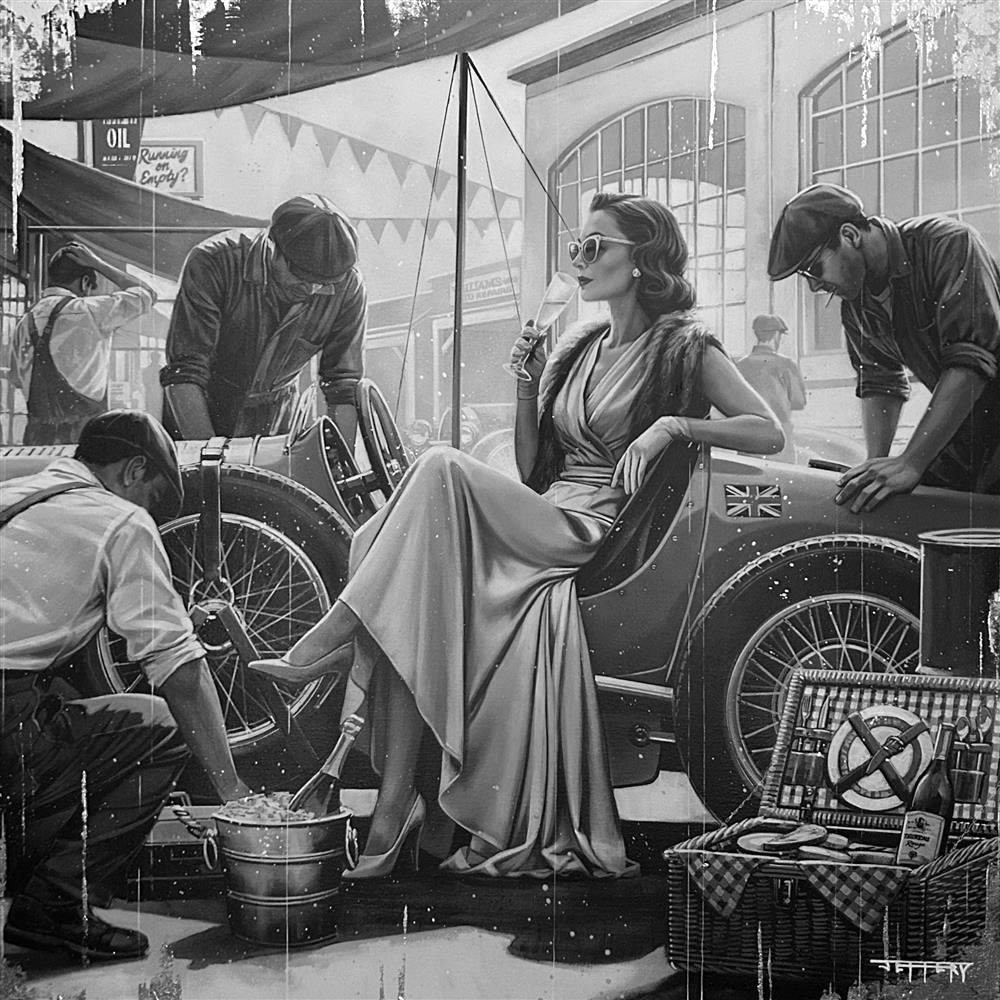 Ben Jeffery - 'Pit Stop' - Framed Original Artwork