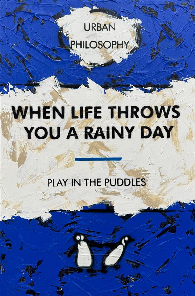 Hue Folk - 'Play In The Puddles' - Framed Original Artwork