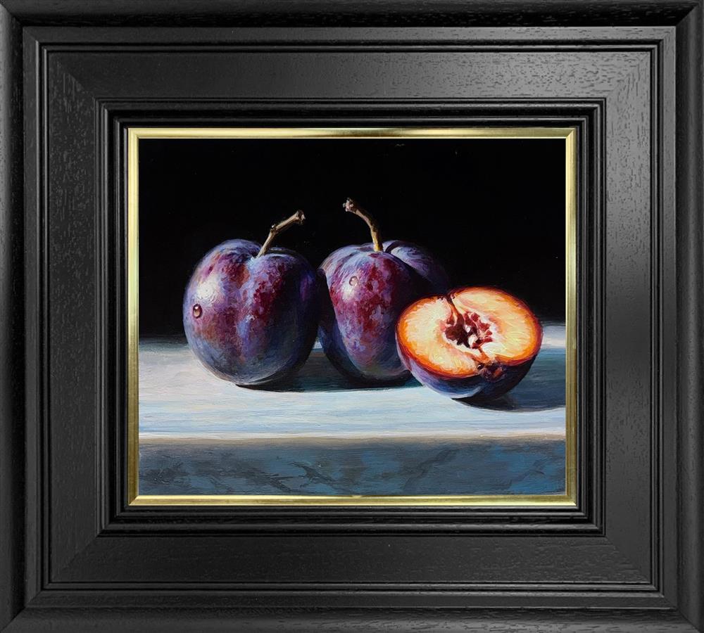 Tony Owens - 'Plums On Marble' - Framed Original Artwork