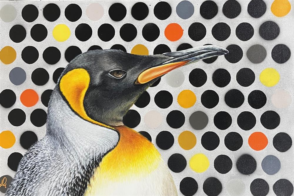 Hayley Goodhead - 'Polka Penguin' - Framed Original Artwork