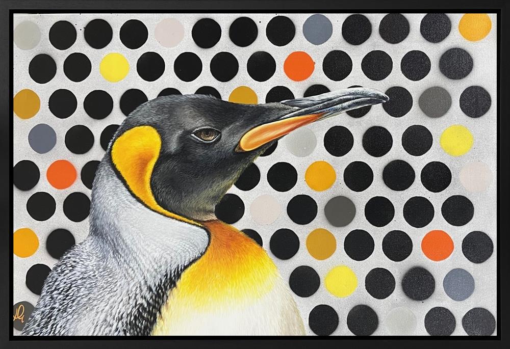 Hayley Goodhead - 'Polka Penguin' - Framed Original Artwork