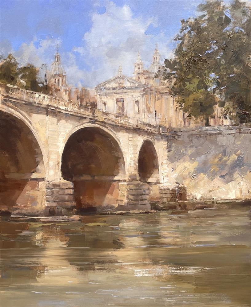 Tony Hinchliffe - 'Ponte Cavour Bridge, Rome' - Framed Original Artwork