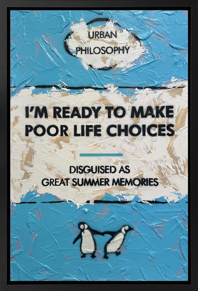 Hue Folk - 'Poor Life Choices' - Framed Original Artwork