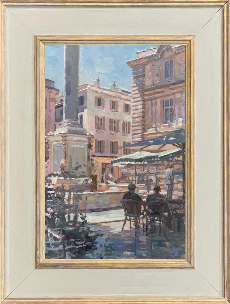 Rachele Dryden-Smith - 'Provence Fountain II' - Framed Original Artwork