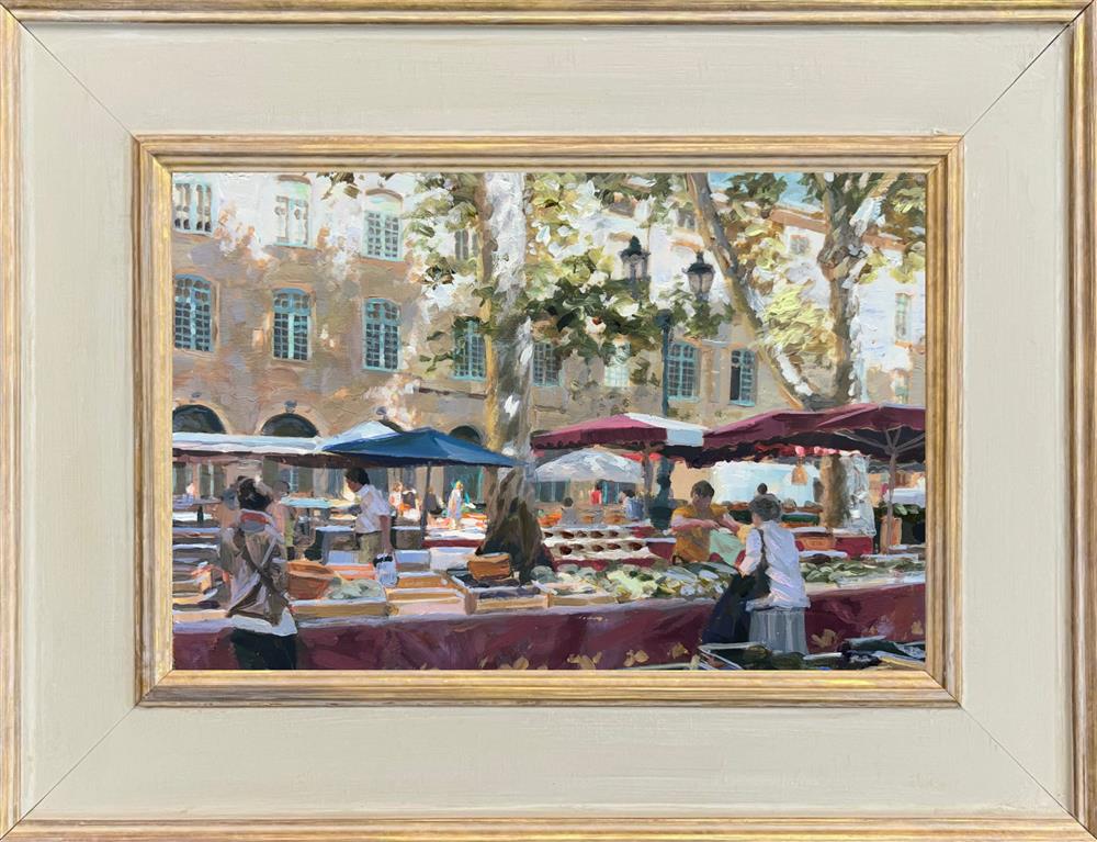 Rachele Dryden-Smith - 'Provence Market I' - Framed Original Artwork