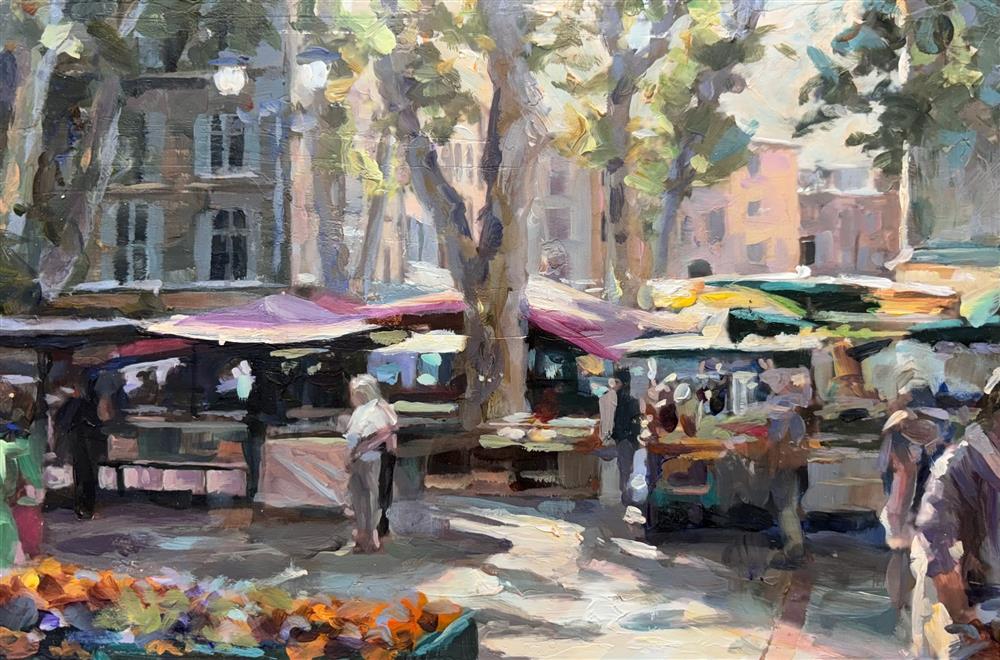 Rachele Dryden-Smith - 'Provence Market II' - Framed Original Artwork