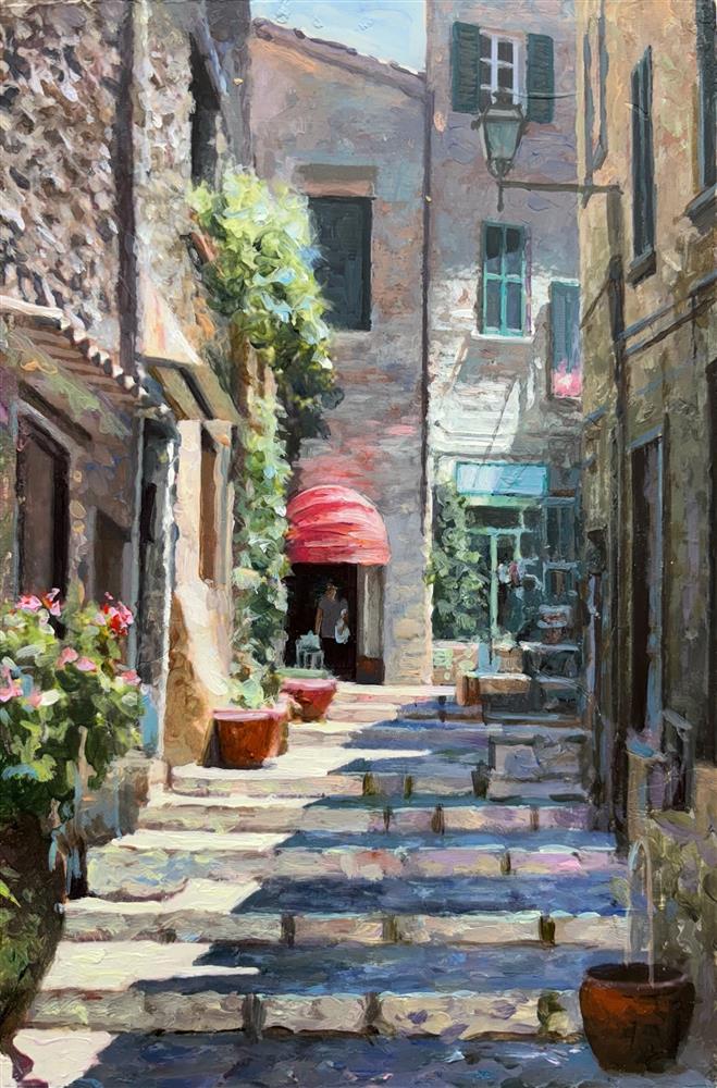 Rachele Dryden-Smith - 'Provence Steps' - Framed Original Artwork