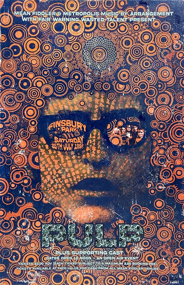 Linda Charles - 'Pulp - Finsbury Park , London, July 1998' - Framed Original Artwork