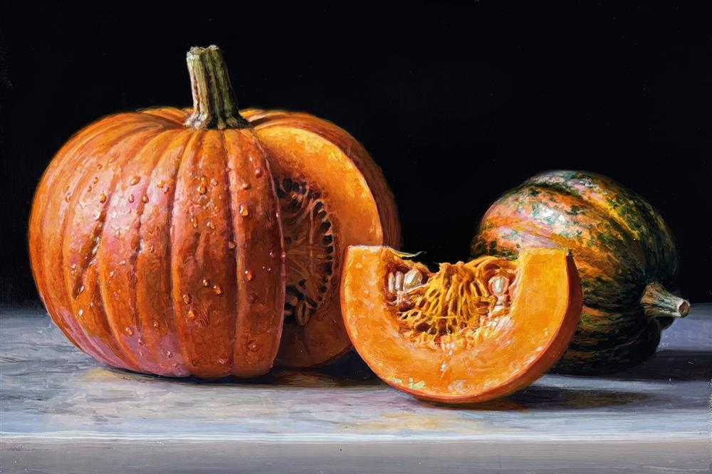 Tony Owens - 'Pumpkins' - Framed Original Artwork