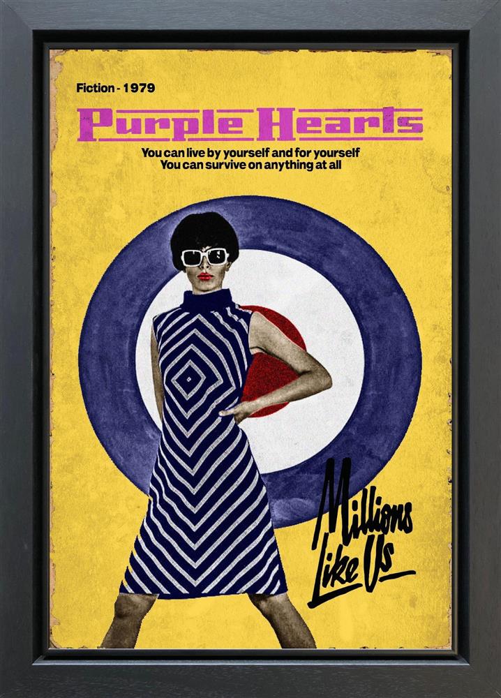 Linda Charles - 'Purple Hearts' - Framed Original Artwork