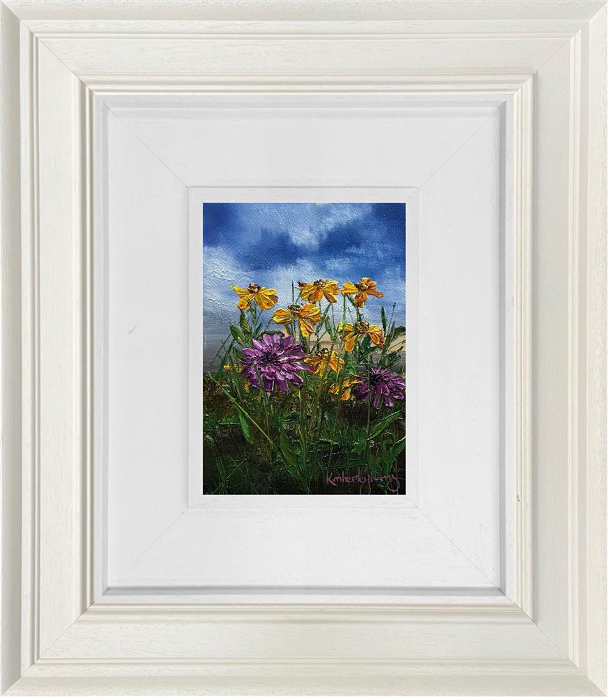 Kimberley Harris - 'The Meadow's Little Joy Of Purple And Gold' - Framed Original Artwork