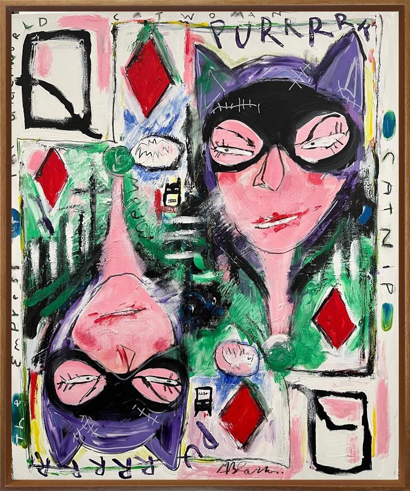 Michael Abrams - 'Purrrr' - Framed Original Art