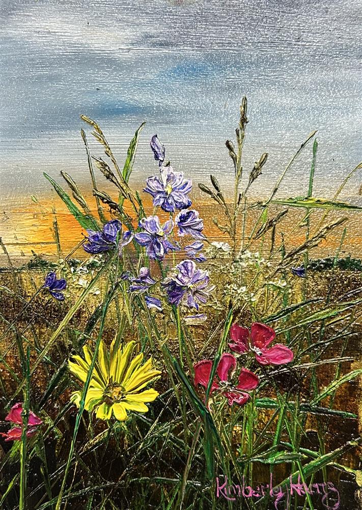 Kimberley Harris - 'Quiet Bloom' - Miniature size - Framed Original Art