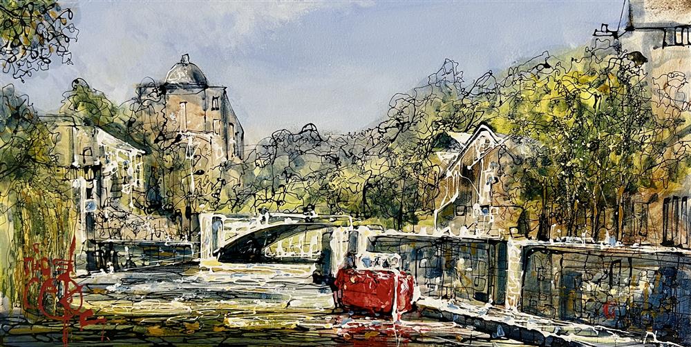 Nigel Cooke - 'Quite Along The Water' - Framed Original Artwork
