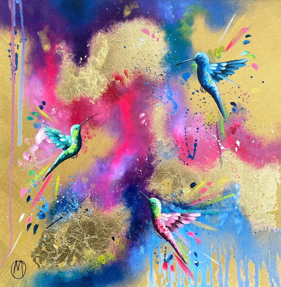 Mellisuga- 'Rainbow In Flight II' - Framed Original Artwork