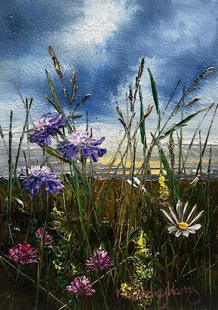 Kimberley Harris - 'Rainlight On The Petals' - Framed Original Artwork