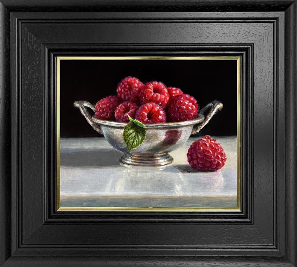 Tony Owens - 'Raspberries And Silver Bowl' - Framed Original Artwork
