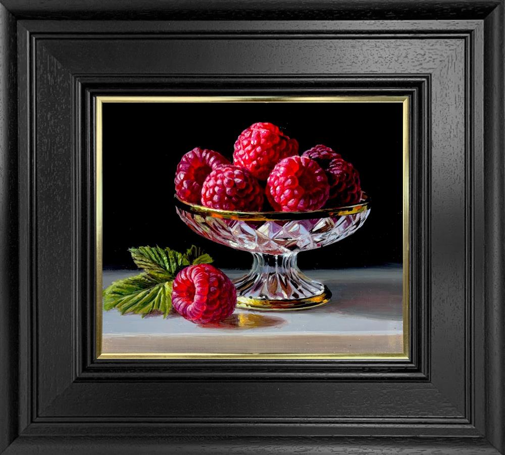 Tony Owens - 'Raspberries In Silver Bowl' - Framed Original Artwork