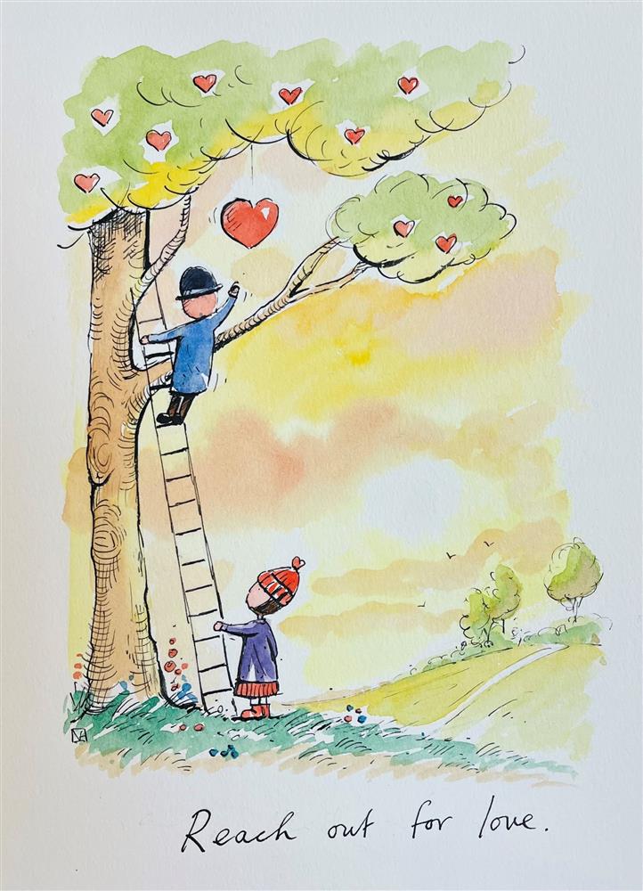 Michael Abrams - 'Reach Out For Love' - Sketch - Framed Original Artwork