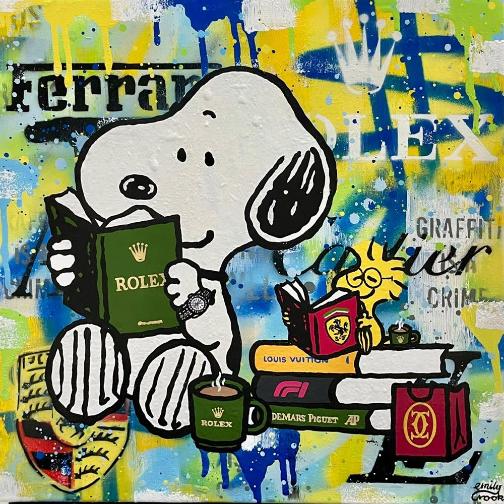 Emily Crook - 'Reading In Luxury' - Framed Original Artwork