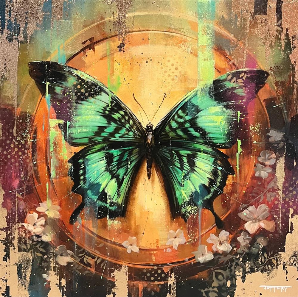 Ben Jeffery - 'Reborn Emerald / Gold' - Framed Original Art