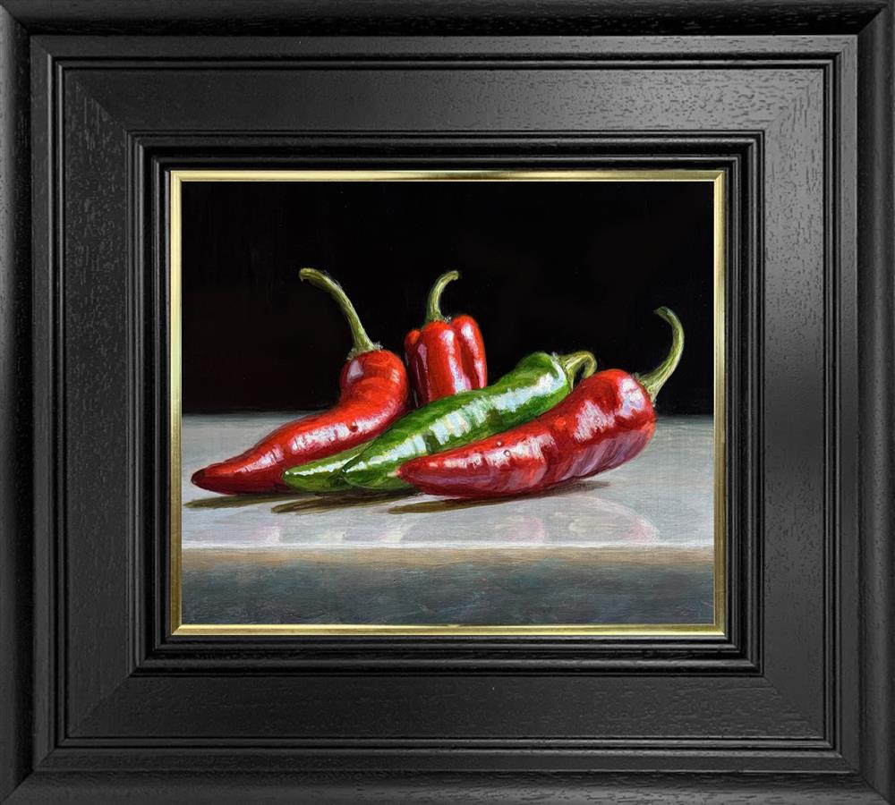 Tony Owens - 'Red And Green Chillies' - Framed Original Artwork