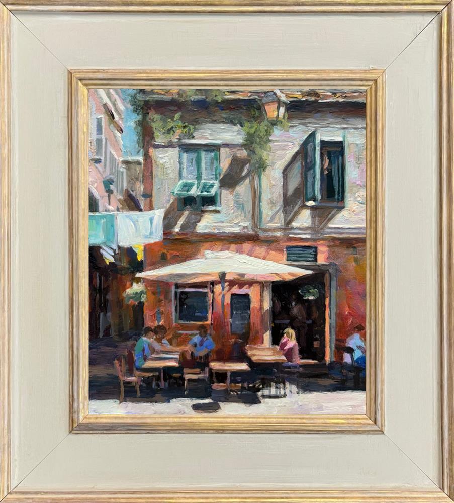 Rachele Dryden-Smith - 'Red Cafe' - Framed Original Artwork