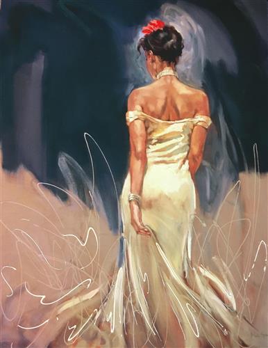 Mark Spain - 'Red Rose - Hand Embellished' - Framed Limited Edition Art