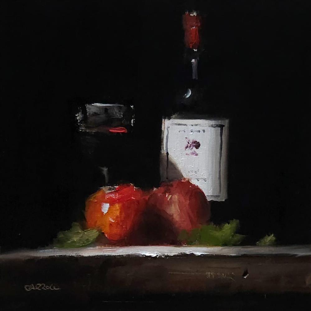 Neil Carroll - 'Red Wine And Apples' - Framed Original Artwork