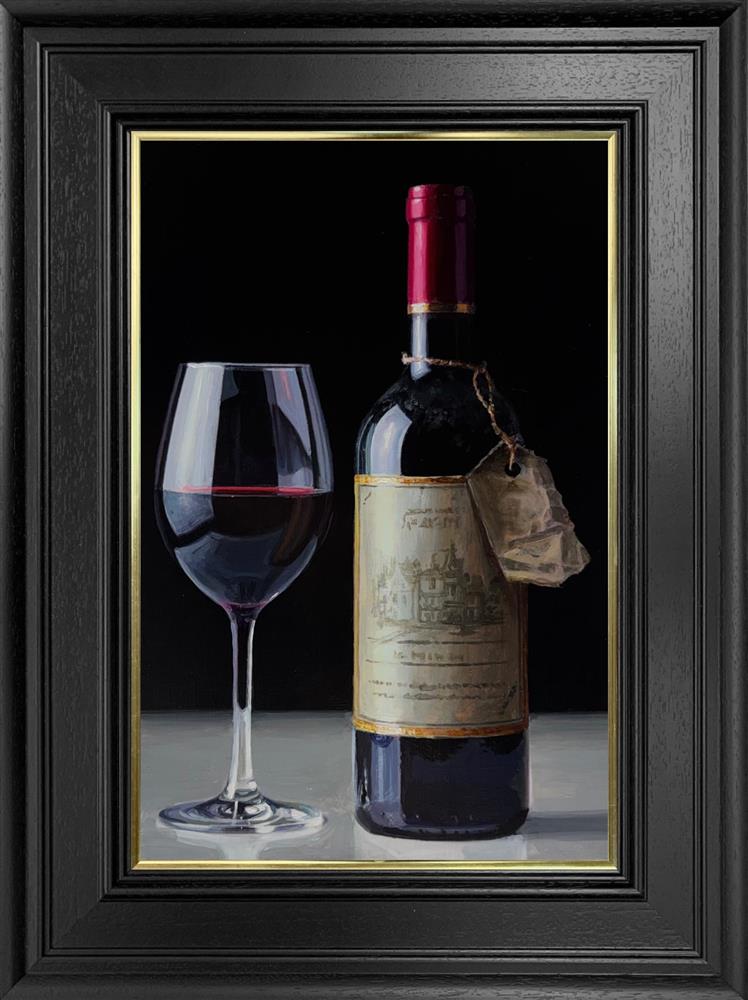 Tony Owens - 'Red Wine And Bottle' - Framed Original Artwork