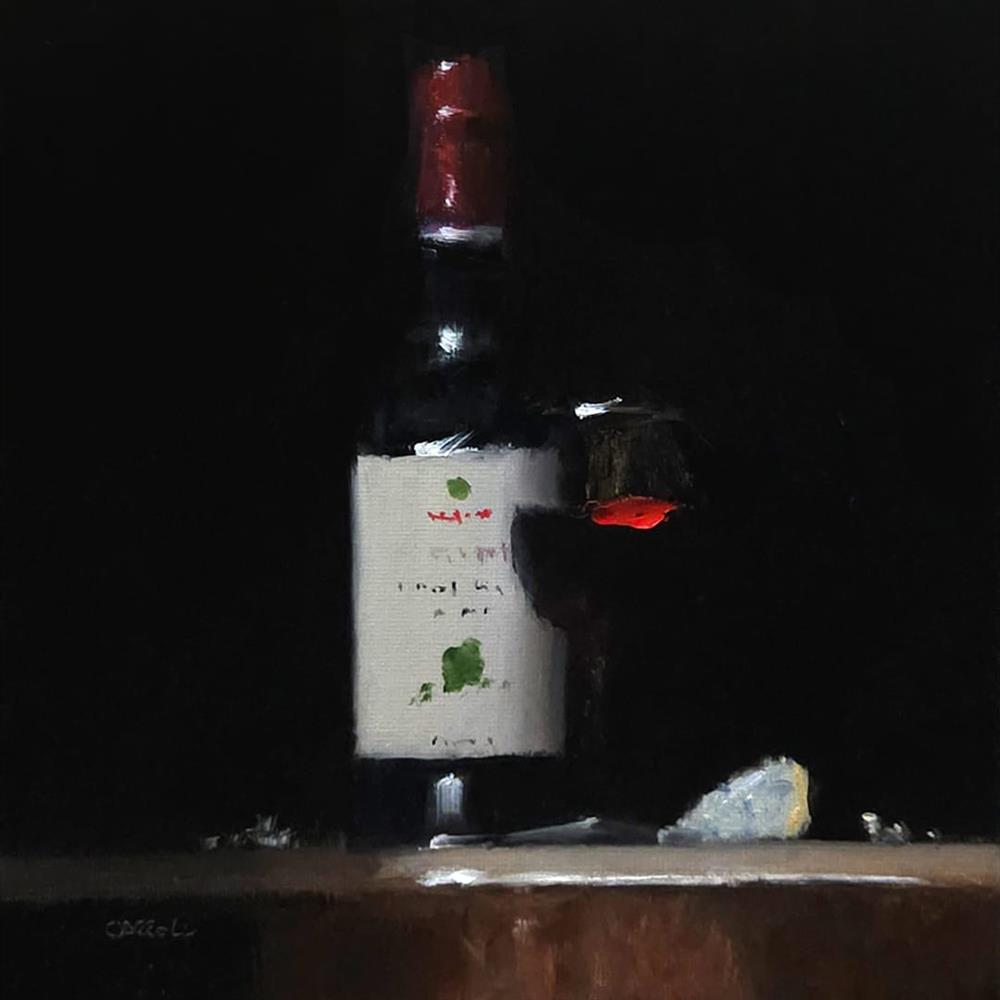 Neil Carroll - 'Red Wine And Cheese' - Framed Original Artwork