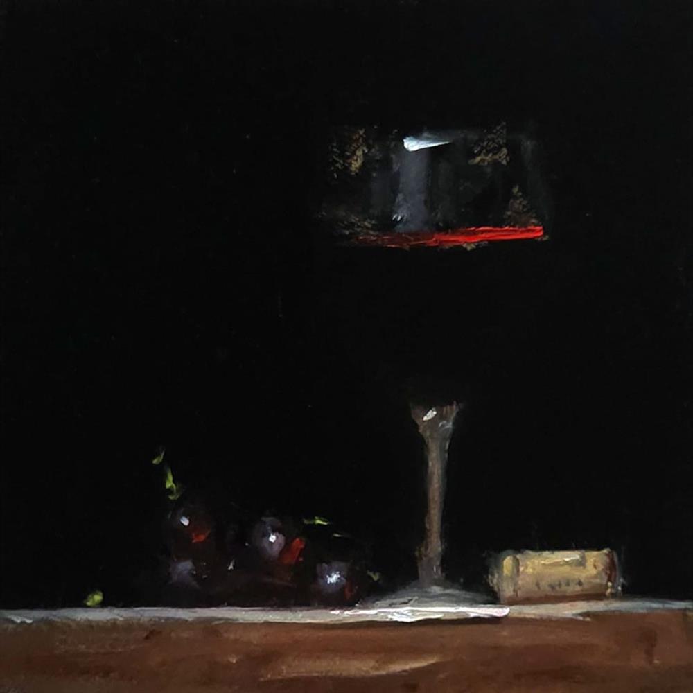 Neil Carroll - 'Red Wine And Grapes' - Framed Original Artwork